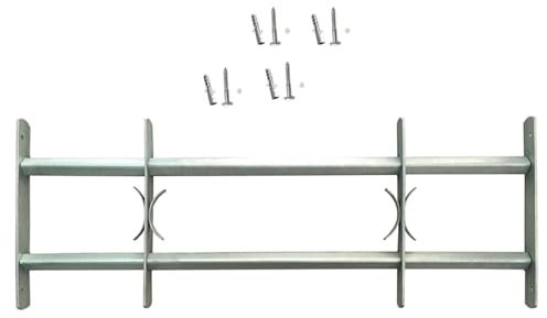 CLALER Fenstergitter mit Schrauben, 300x500-650 mm, Ausziehbar Einbruchschutz, Verzinkter Stahl