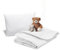 Bleu Câlin Pack Bébé Couette légère 75 x 120 cm et Oreiller Moelleux 40 x 60 cm pour Lit Bébé 60 x 120 cm - Lavable à 95°C - Certifié Oeko-Tex