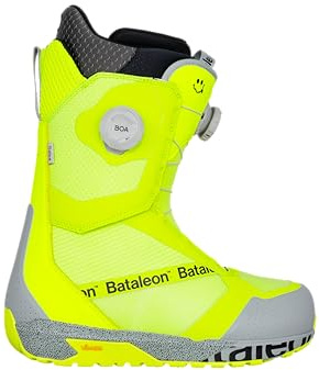 Bataleon Salsa Double BOA - Botas de snowboard para hombre, color amarillo neón, talla 9.5