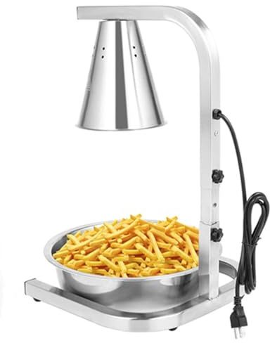 Lampada riscaldante per Alimenti, Luce riscaldante per Alimenti elettrica Indipendente Commerciale con Supporto Regolabile in Altezza, scaldavivande 110V, per panetteria Domestica,One Head