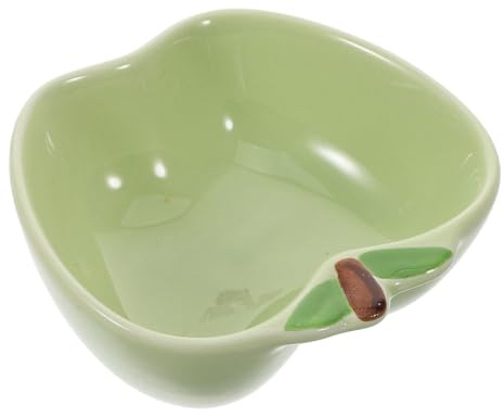 CIYODO Ceramic Hamster Food Bowl Cute Apple Design Chew-resistant Small Animals Feeder for Gerbil Mouse Chinchilla Pet Water Bowl