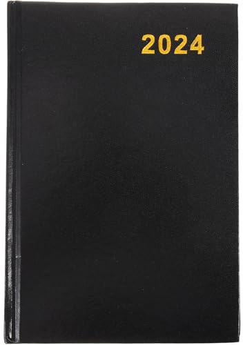 Cabilock Tagesplaner Notizbuch Lederoptik Schwarz Jahresplaner Buch Kalender mit Tageszeitangabe Vielseitiges Handbuch für Schüler Studenten und Berufstätige Organizer für Terminplanung