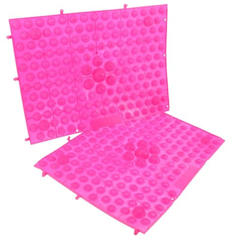 SEWOART 2 Piezas Alfombrilla de Acupresión para Pies Portátil Rosa Grande y Masajeador de Reflexología de Alta Resistencia para Oficina Yoga y Relajación