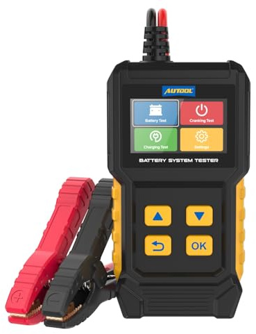 Car Battery Tester 12V/24V, 30-2000 CCA Battery Tester with Cranking & Charging Test, Software Upgradable, for Cars, Motorcycles, Boats, SUVs, Trucks - Ideal for Technicians & DIYers