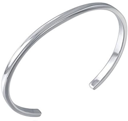 Treasure Bay Atemberaubendes Herren-Armband aus massivem 925er Sterlingsilber für Damen und Herren, Einheitsgröße, Silber