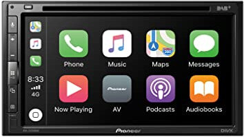 Pioneer AVH-Z5200DAB-AN con antenna DAB, lettore multimediale 2 DIN, touchscreen ClearType da 6,8 pollici, connessione smartphone, USB, Apple CarPlay, Bluetooth, equalizzatore grafico a 13 bande