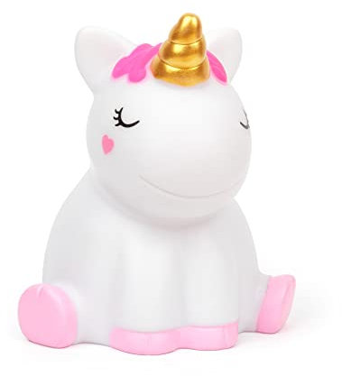 Legami - Luce notturna per Bambini, 4 Colori, Batterie incluse, 20 Ore di Autonomia, 10,4x11,5 cm, Tema Unicorn