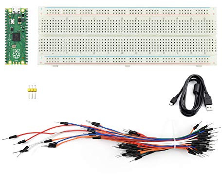 Ingcool Starter Kit por Raspberry Pi Pico, Placa de Microcontrolador Basada en Chip RP2040, Procesador Arm Cortex M0+ de Doble Núcleo, 133MHz, Incluye Pico, Placa de Pruebas, Cable MicroUSB, etc.