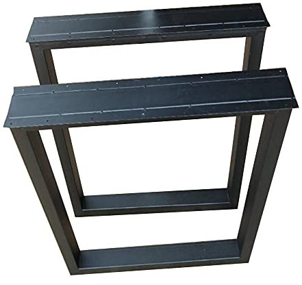 WFENG Tischkufen|Tischfüße|Tischgestell|Metall Tischbeine für DIY Esstische,Schreibtische/Couchtische/Bänke|Industrie/Schwarz / L50cm×H70cm
