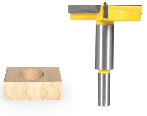 ERNZI Broca Forstner de 48MM-100MM, Brocas aburridas for bisagras, 2 Cuchillas, Dos cortadores, Brocas for enrutador, Fresa for carpintería for fresadora de Cara de Madera (Size : 75mm)