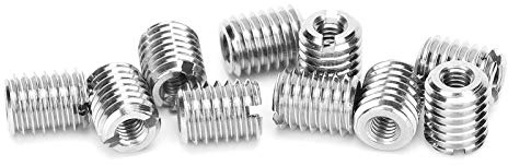 10 Stück Gewindeadapter Hülsen-Reduziermutter für M8 x 1,25 mm Stecker auf M4 x 0,7 mm Buchse, Gewindeeinsätze, Schraubhülse, Konversionsmutter, Mutternreparaturwerkzeug, Befestigungsteile