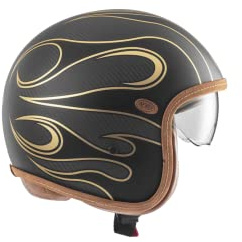 Premier Offener Helm Vintage,Platinum ED. Carbon FR Gold Chromed BM,S