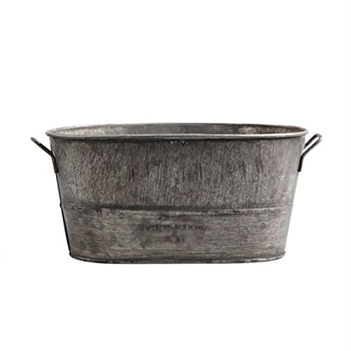 HASMI Blumentöpfe Zink Metall Blumentopf Gartenpflanzer Trog Blume Pflanze Topf Container Home Party Outdoor Garten Dekoration Pflanzkübel