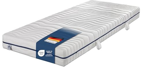 Irisette Stella orthopädische 7-Zonen Kaltschaummatratze, Härtegrad 4 (fest), 140 x 200 cm, Öko-Tex Zertifiziert, produziert in Deutschland