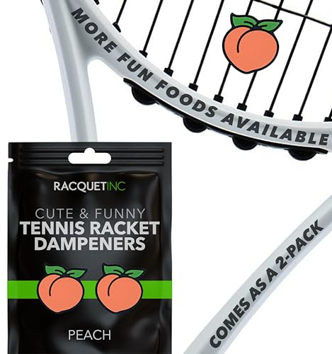 Racquet Inc. - Tennis Racket Vibration Dampeners - Shock Absorbing, Reduces String Vibration for Better Control & Comfort - Universal Fit for All Racquets - 2 Pack (Peach)