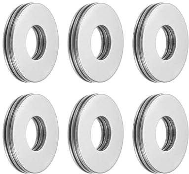 Kozelo 6 Stück AXK1024 10 mm Bohrung x 24 mm Außendurchmesser x 2 mm Dicke | Axialnadellager, Chromstahl, Mit 65Mn Unterlegscheiben, Für Förderanlagen