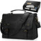 RAINSMORE Messenger Bag Leather Laptop Bag 17.3 Inch Vintage Briefcase for Men Waterproof Satchel Shoulder Bag for Work Office Business College Black
