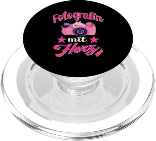 Fotografin mit Herz Kamera Fotografieren Fotografie Fotograf PopSockets PopGrip für MagSafe