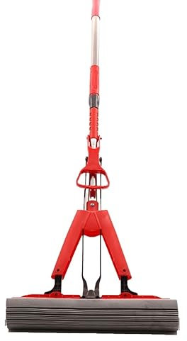 Mopa mágica autorroscante para lavar las manos, limpieza del hogar, color rojo