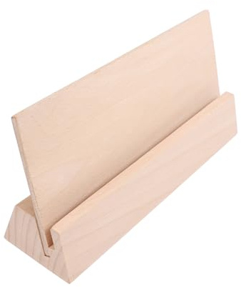 STOBOK Massiver Holzsockel für Karten Tischkalender und Spielkarten aus Hochwertigem Holz Langlebig und Robust zum Einfachen Aufbewahren von Postkarten und Dokumenten