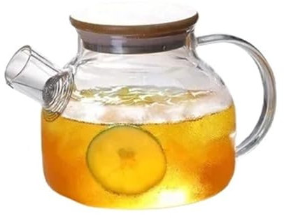 Lizhuzhuzs28 Jus Carafe d'eau Pichet en Verre borosilicaté Transparent de 1,8 L, Grande théière Transparente, Bouilloire for Boissons Chaudes/Froides et Lait Thé Cruche(1000ML)