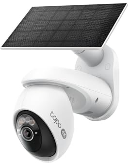 Tapo 4K Outdoor Pan/Tilt Wireless Security Camera - Battery with Solar Charging, 360° Motion Track, 24/7 Capture, Person/Vehicle Detection, Subscription-Free Local Storage or Optional Cloud, C660 KIT