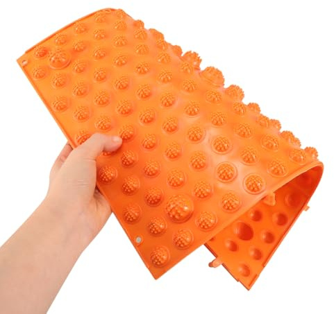 VALICLUD FußMassage Matte Akupressurmatte FüR FüßE 38.5X28.3Cm Aus Tpe Orange GroßE MassagefläChe Zur Entspannung Und FüR Outdoor Spiele