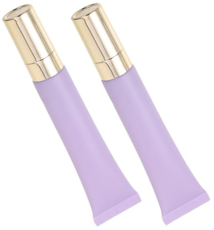 VALICLUD 2piezas Envase de Esencia de Crema para Ojos de Tubo Morado de Masaje de Zinc Aplicador de Cosméticos para Uso Diario Baño
