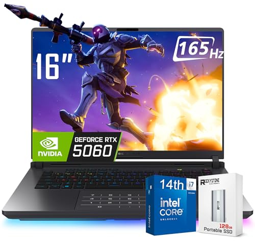 ASUS ROG Strix G16 Gaming Laptop, 16 pollici 165Hz 2K 3ms Display, Core i7-14650HX(>i9-13900H), INVIDIA GeForce RTX 5060, Copilot, tastiera retroilluminata RGB, Wi-Fi 7, Windows 11 Pro, nero (16 GB