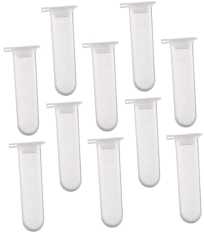 ERINGOGO 50 Pièces Tubes à Centrifuger Clairs Avec Bouchons à Clapet Tubes De Laboratoire Pour Échantillons Avec Graduation Précise Résistants Aux Fuites