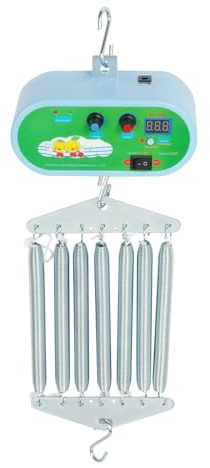 KLOOLIVE Hängende Elektrische Wiegensteuerung, 12w 12v Babyschaukel Controller, 7-Feder Baby Schaukel Steuerung, Lautstärke 10 Pegel, Geschwindigkeit 10 Levels, Feder Bis 20kg, für 0-12 Monate