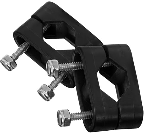 Abaodam 2pcs Nylon Tube Clamp Flagpole Support Holder Stainless Steel Boat Flagpole Mount Easy Install Scratch-resistant Pipe Protector Replacement Hardware for Yacht and Use
