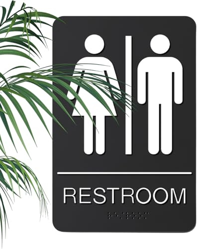 Scatole, 22,5 x 15 cm autoadesivo design moderno per la decorazione - Segnalazione WC - Adatto per ufficio azienda casa ristorante negozio servizi pubblici porte di lavoro e personale