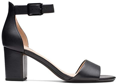 Clarks Damen Deva Mae Pumps, Black Leather, 39 EU