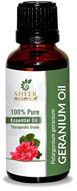 Geranium Oil -(Pelargonium Geranium)- Essential Oil 100% Pure Natural Undiluted Uncut Therapeutic Grade Oil 1.01 Fl.OZ