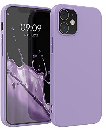kwmobile Hülle für Apple iPhone 12 / iPhone 12 Pro TPU Case - Handyhülle unterstützt kabelloses Laden, Flexible Schutzhülle, gummiertes Cover in Veilchen Lila