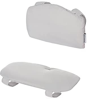 Kinderkraft ENOCK Coussin de chaise haute bébé, Sangles de fixation, Facile à nettoyer, 2 Coussins très doux, Fabriqués dans une matière agréable au toucher, Gris