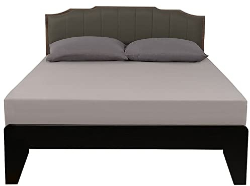 Lirex European Single Fitted Sheets 90x200,100% Cotton 300 Thread Count Soft Breathable Deep Pocket up to 12 / 30cm,Grey