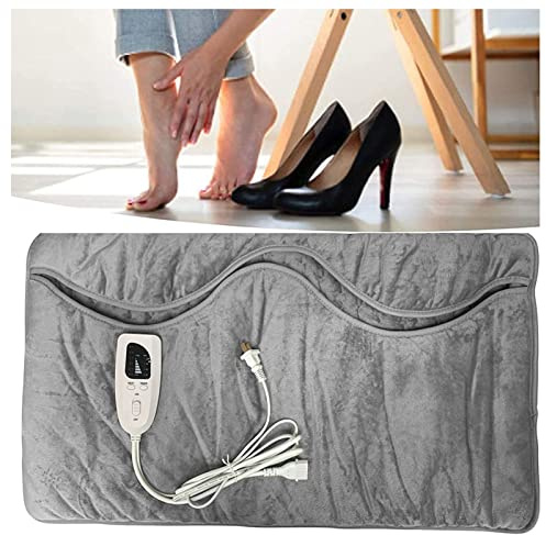 PIPOEI Calentador de Pies Eléctrico, Calientapiés de Tamaño Extra Grande 30 x 16, con 6 Niveles de Temperatura y 4 Temporizadores, Protección contra Sobrecalentamiento A,U.K