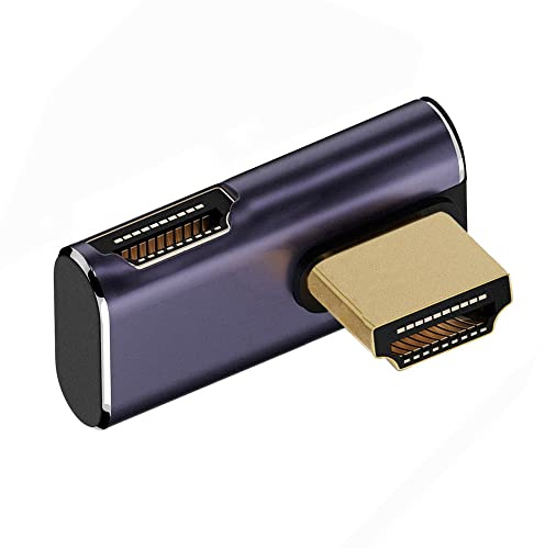 NFHK Adattatore da HDMI maschio a HDMI 2.1 femmina, verticale, ad angolo retto di 90 gradi, basso profilo, UHD, supporto 8K 60hz HDTV