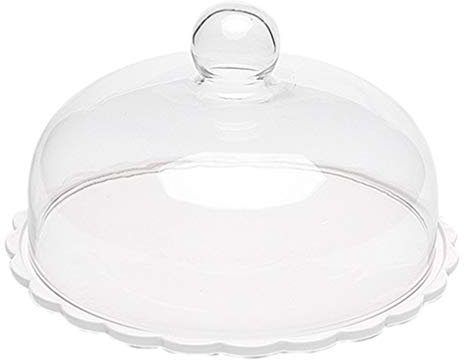 JOEBO Cake Display Dome Glass Dome Glass Dome with Ceramic Base Cake Stand Glass Display Dome Cloche Clear Glass Bell Jar Cover for Dessert Cheese Candy Plants Succulents Glass Cloche Cloche Dome