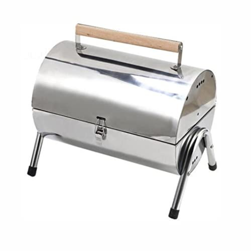 Holzkohlegrill Picknickgrill Faltbarer BBQ-Grill Aus Edelstahl Mit Griff Leichter Holzkohlegrillofen Für Camping-Picknick Im Freien Holzkohlegrills Holzkohle Grill