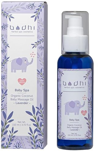 Bodhi® LAVENDEL - Olio biologico per neonati, 110 ml, olio per il corpo di alta qualità, per neonati e bambini, olio idratante e massaggiante per la pelle delicata del bambino, 100% naturale e vegano