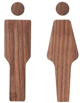 ARFUKA WC Schild Holz Toilettenschild Selbstklebend Türschilder Damen Herren Piktogramm Toiletten Hinweisschild für Bad Hotel Schul Restaurant