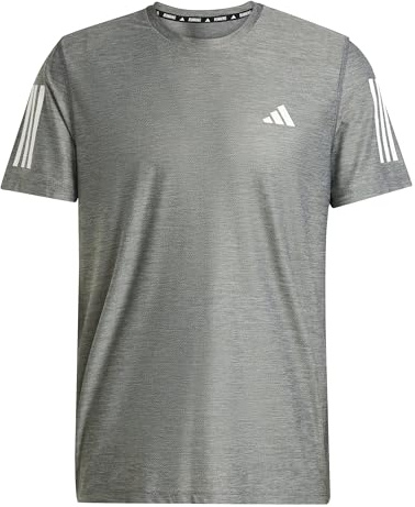 adidas För Män Own the Run Tee, grey six/white melange, XL