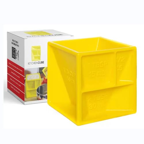 GZTFPQ Vasos medidores, juego de 6 piezas, amarillo, plástico, tazas y cucharas medidoras húmedas y secas