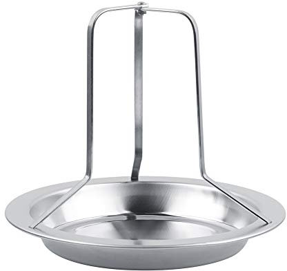 BSTCAR Support de Rôtissoire de Poulet en Acier Inoxydable, Support de Poulet avec Lèchefrite, Outil de Cuisson pour Barbecue, Four à Charbon de Bois et Rôtissoire