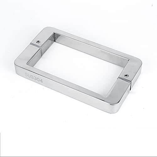 GLFNB Maniglia per Porta in Vetro per Doccia per Foro da Foro per Foro da 145 mm, manopole per Porta da Bagno Push And Pull in Acciaio Inossidabile Maniglione (Colore : Silver)