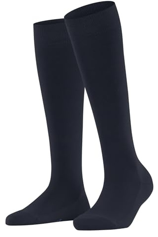 FALKE dam knästrumpor Family W KH hållbar bomull lång enfärgad 1 par, blå (Space Blue 6116) ny – miljövänlig, 39–42, Blå (Space Blue 6116) ny – miljövänlig, 39-42 EU