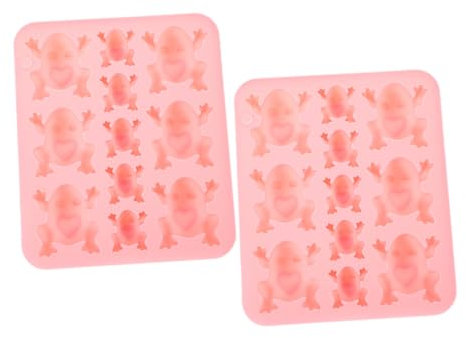 PLAFOPE 2stücke Froschform Silikonform Für Schokolade Bonbons Diy Schokoladenformen Fondantformen Backformen Ohne Befestigung Praktisch Für Kuchen Desserts
